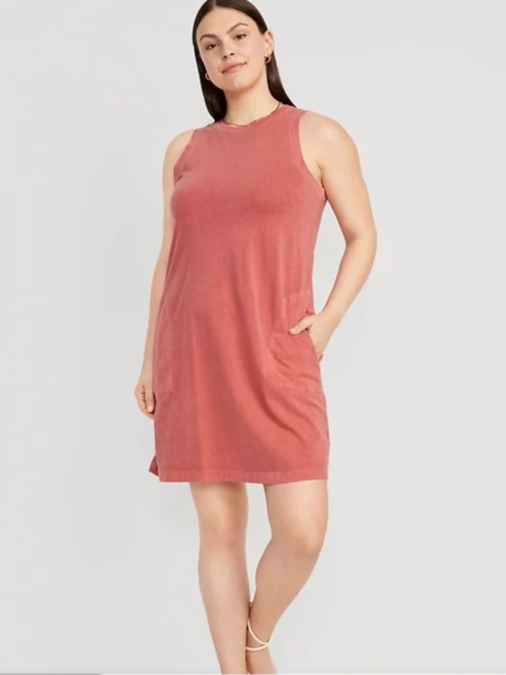 Old Navy Rust-Colored Sleeveless Tank Dress
